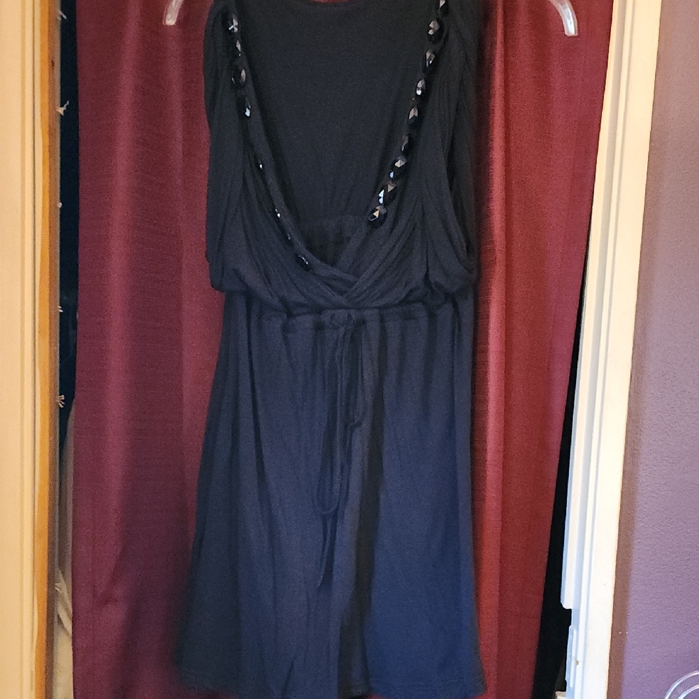 Elegant Black Beaded Tunic